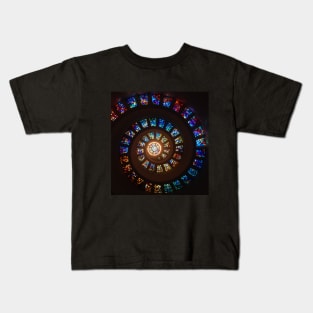 Stained Glass Spiral Kids T-Shirt